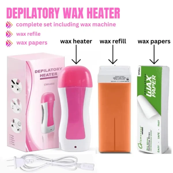 3-in-1 Depilatory Wax Heater with Roll-On Function