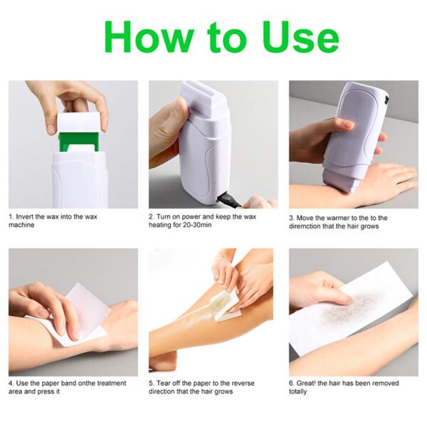 3-in-1 Depilatory Wax Heater with Roll-On Function